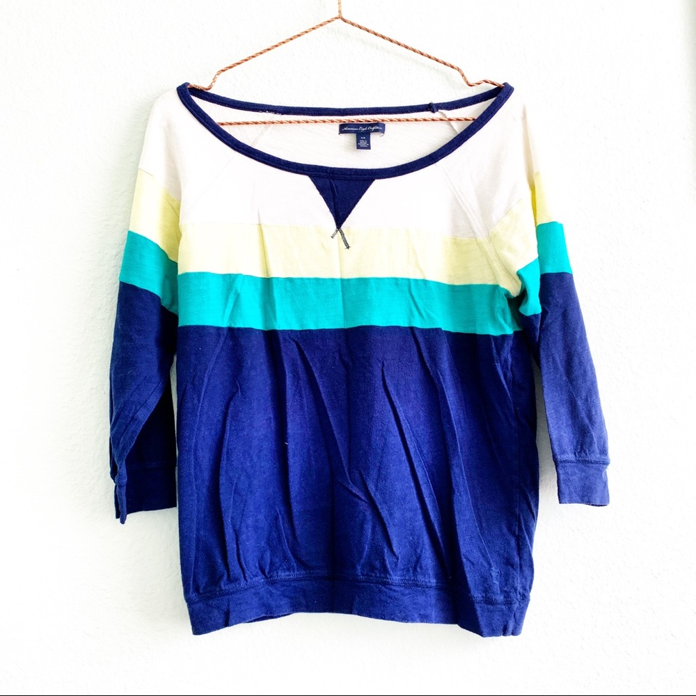 AMERICAN EAGLE OUTFITTERS stripes top S shirt vtg